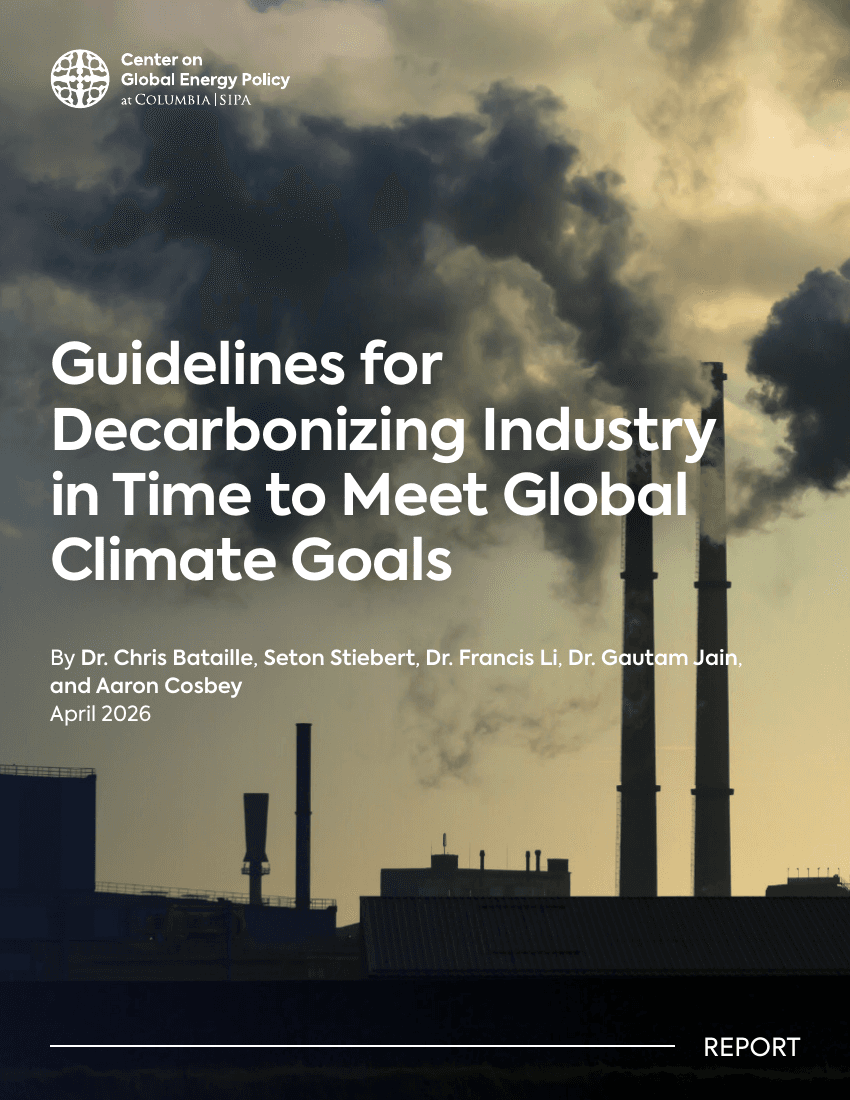 Front page of Guidelines for Decarbonizing Industry in Time to Meet Global Climate Goals